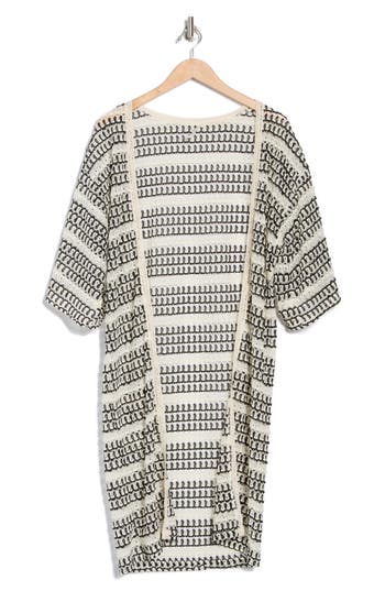 Area Stars Stripe Open Knit Cardigan In Multi