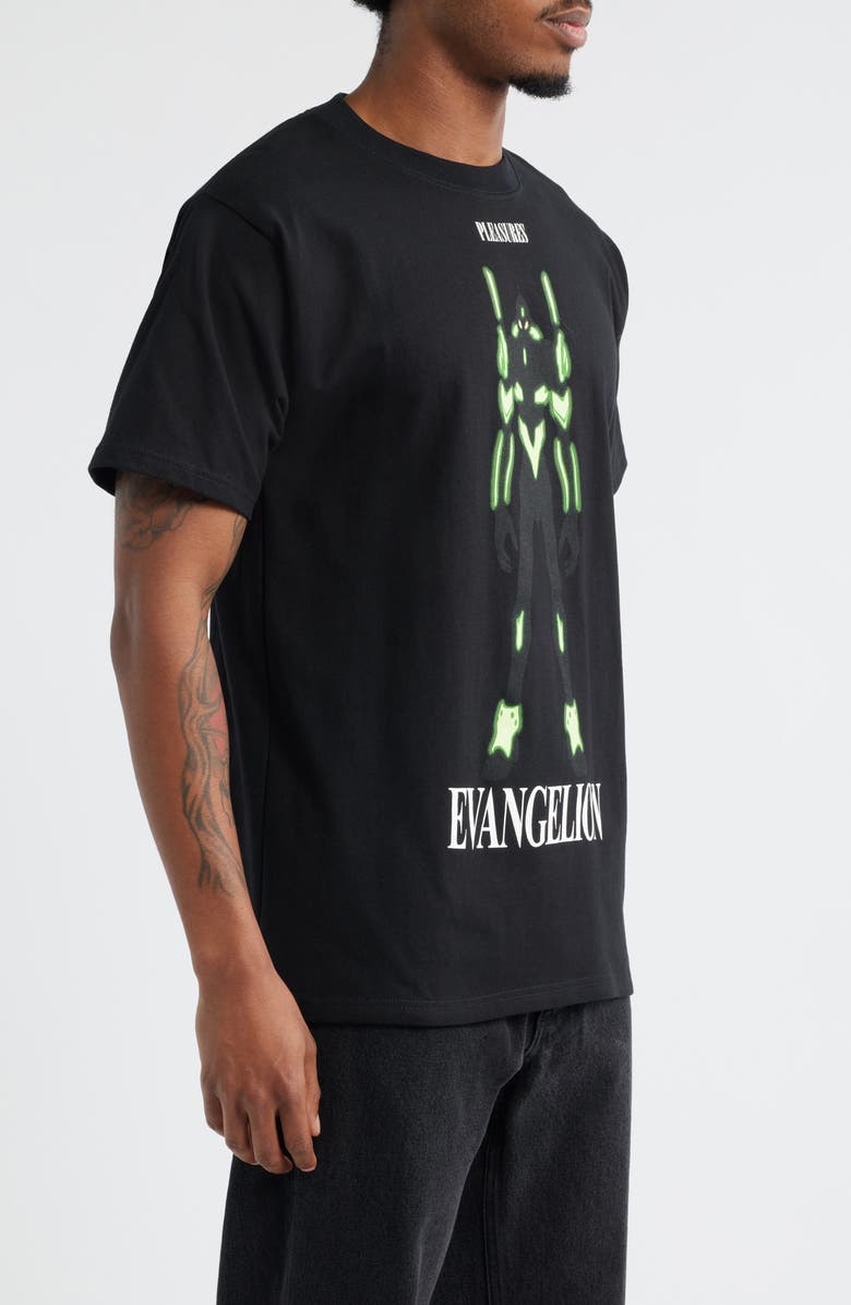 PLEASURES EVA 1 Evangelion Graphic T-Shirt, Alternate, color, Black