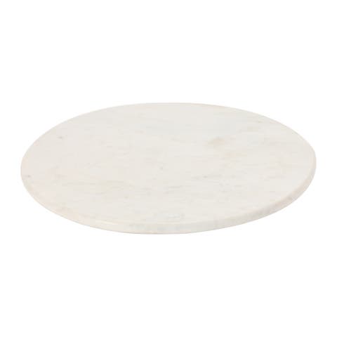 Marble Lazy Susan, White