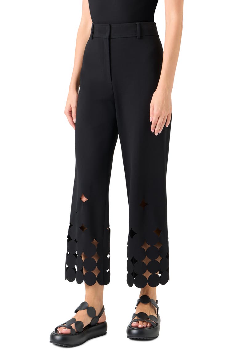 Dot Cutout Pants, Alternate, color, BLACK