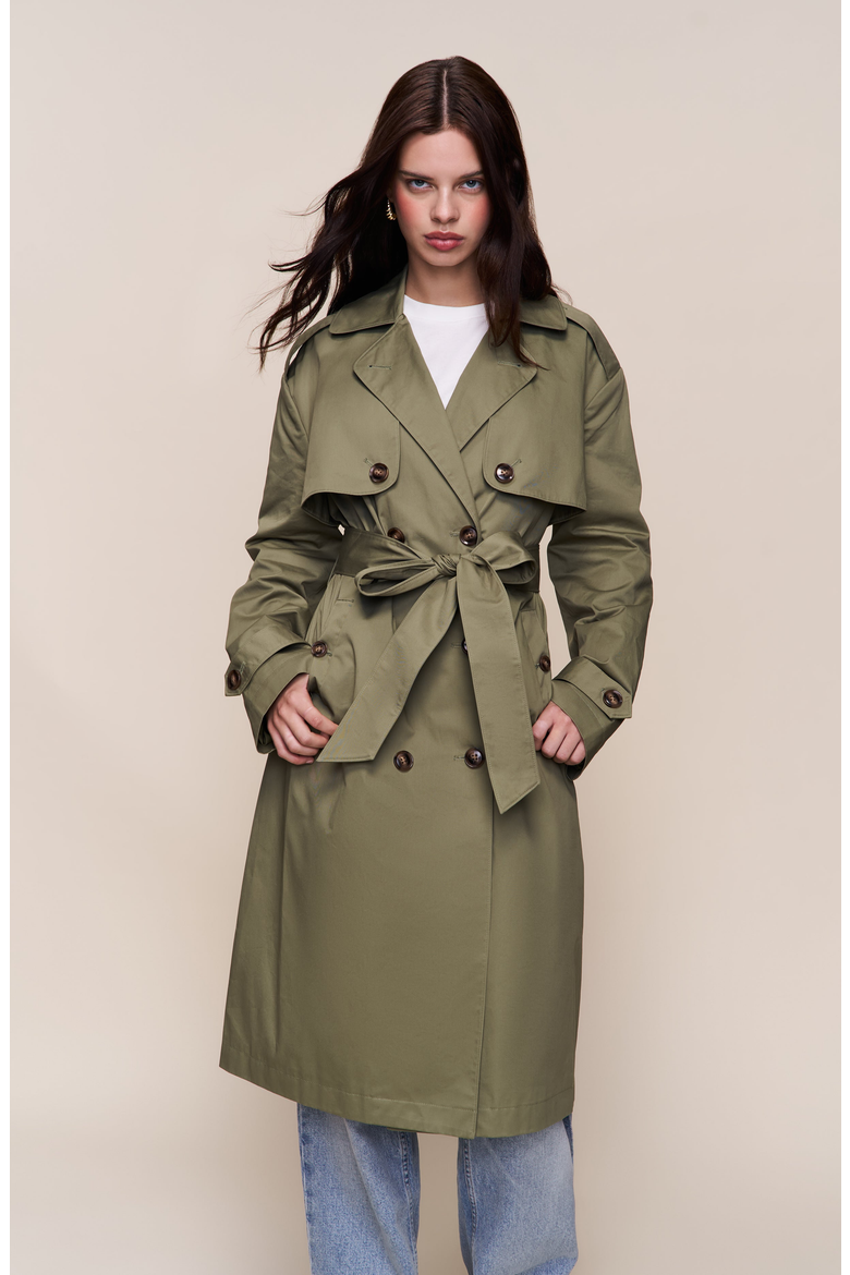 Classic Trench Coat, Alternate, color, Olive