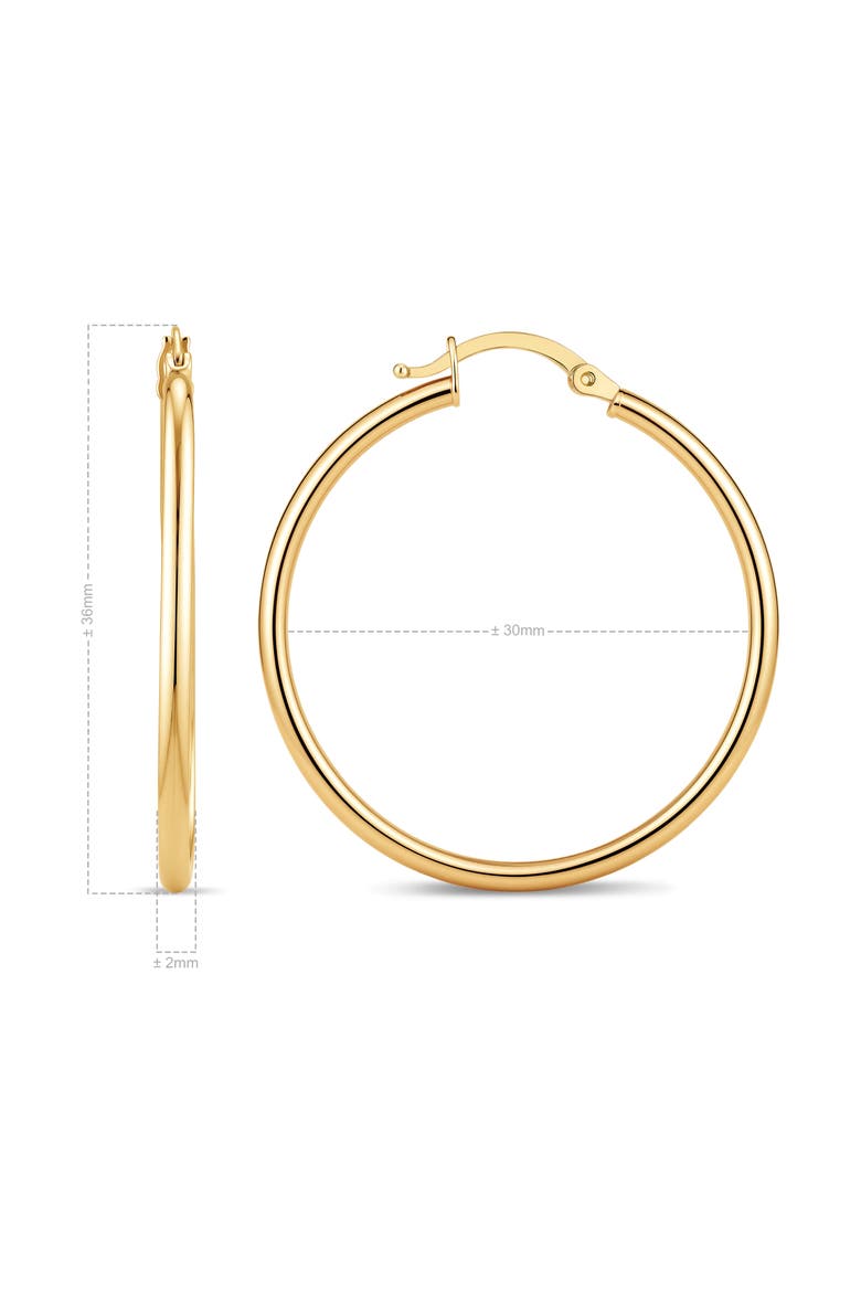 Classic Hoop Earrings in 14K Gold, 30mm, Alternate, color, Yellow Gold
