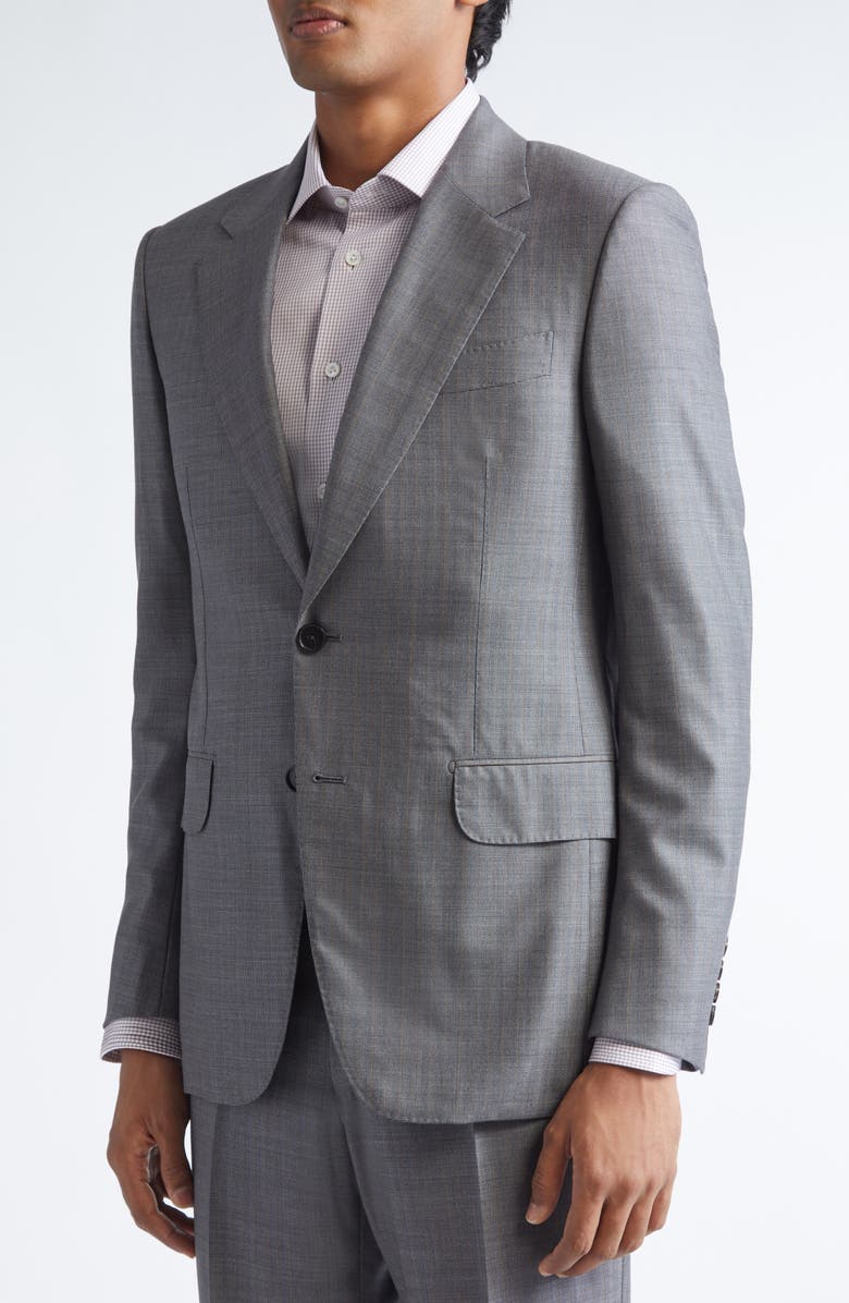 ZEGNA Plaid Centoventimila Wool Suit, Alternate, color, Grey/Light Brown