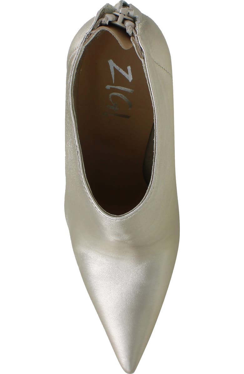 ZIGI Elina Pointed Toe Bootie, Alternate, color, Gold Leather