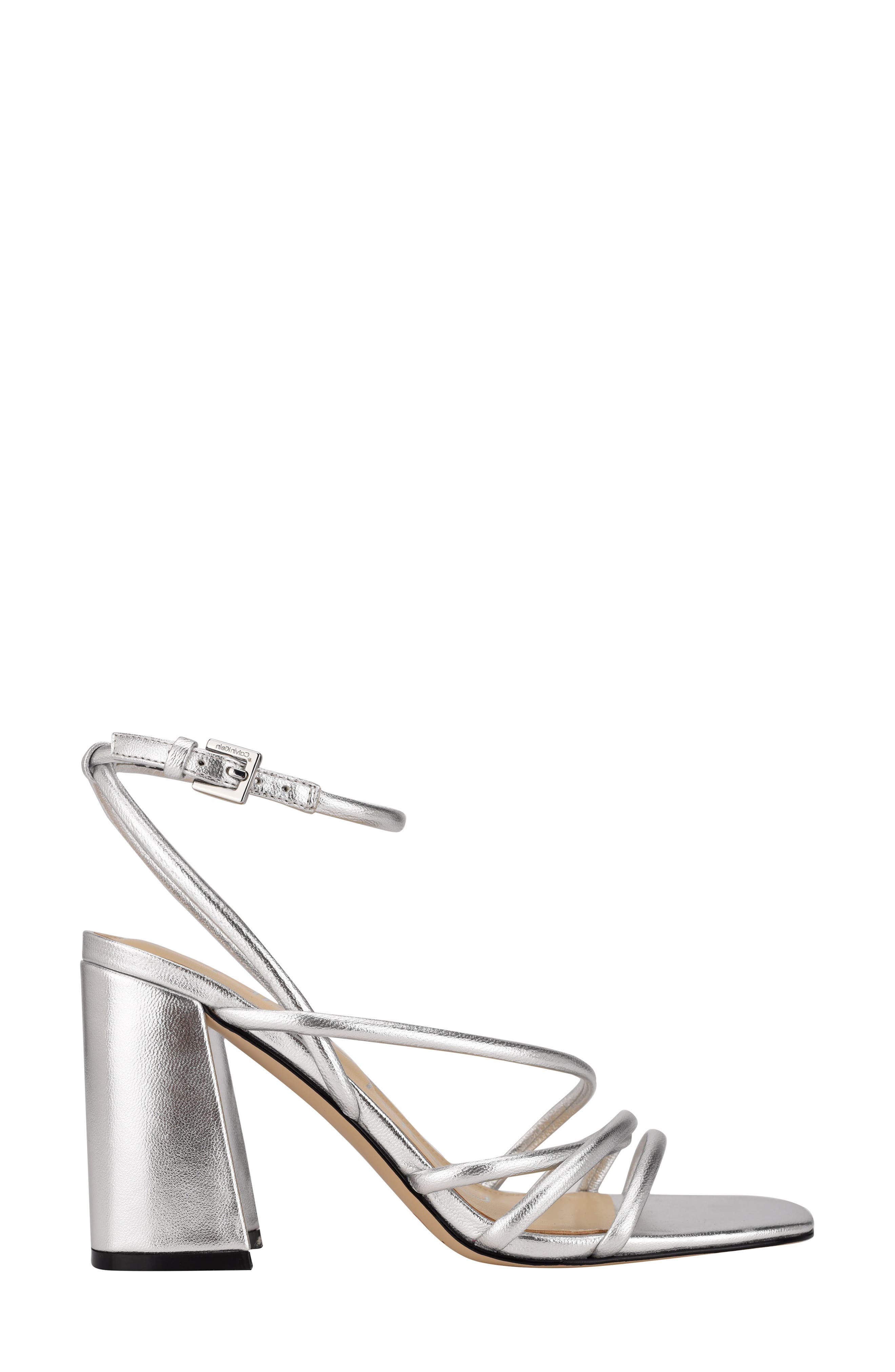Quen Ankle Strap Sandal, Alternate, color, SILVER