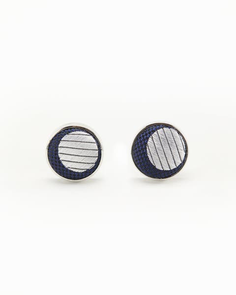Polka Dot Silk Cufflinks