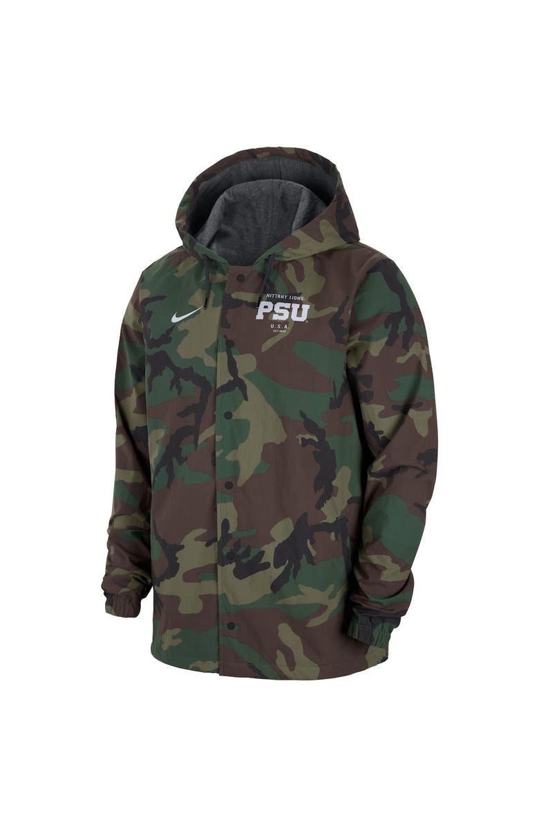 Nike Men's Nike Camo Penn State Nittany Lions Full-Snap Hoodie Jacket, Alternate, color, 