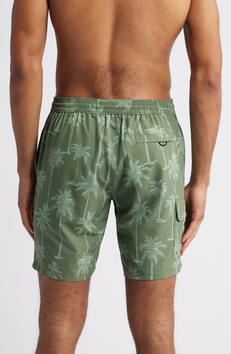 Tommy Bahama Baja Palmero Swim Trunks, Alternate, color, Army Green