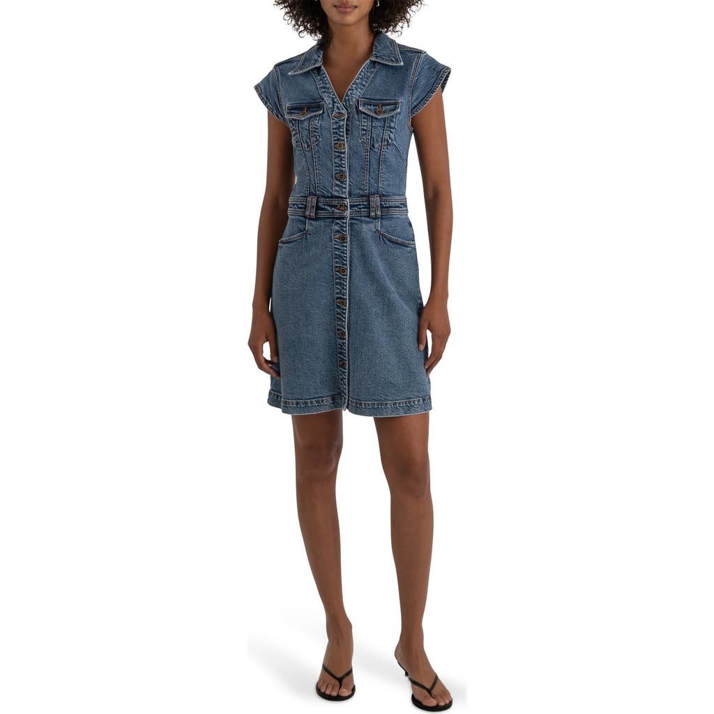Kut From The Kloth Button-up Denim Dress In Blue