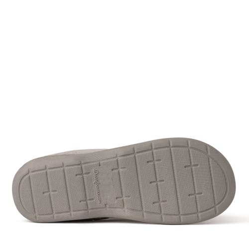 Dearfoams Darcy Quilted Cuff Velour Clog Slipper In Sleet