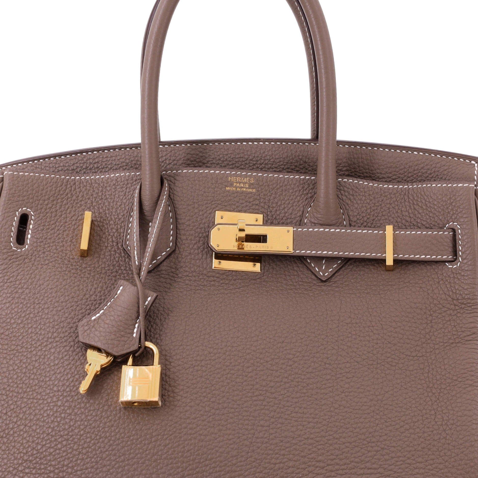 Pre-Owned Hermes Birkin Handbag Grey Togo with Gold Hardware 30, Alternate, color, Etoupe