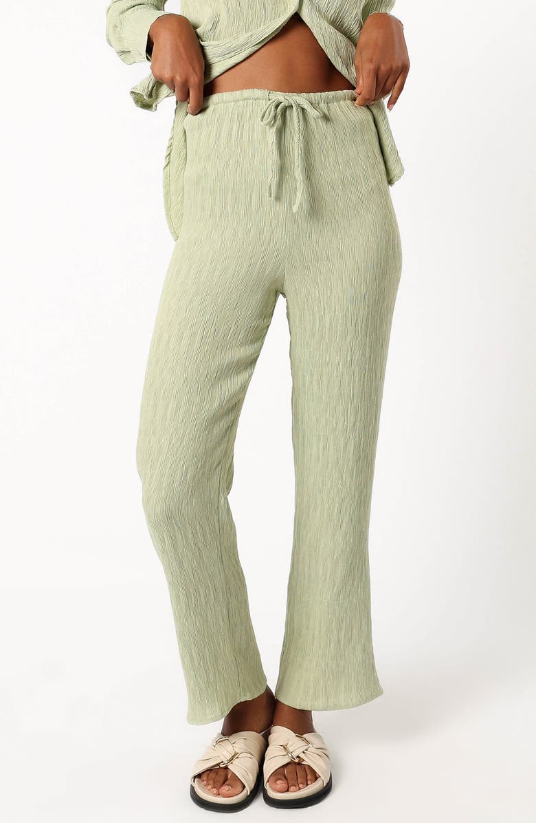 Petal & Pup Allyse Crinkled Pants, Main, color, Sage