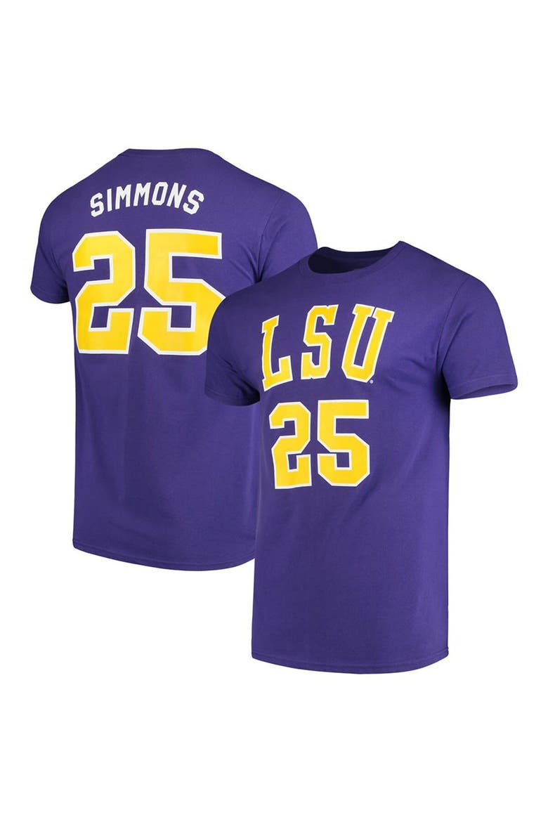 Men's Original Retro Brand Ben Simmons Purple LSU Tigers Alumni Basketball Jersey T-Shirt, Main, color, Purple