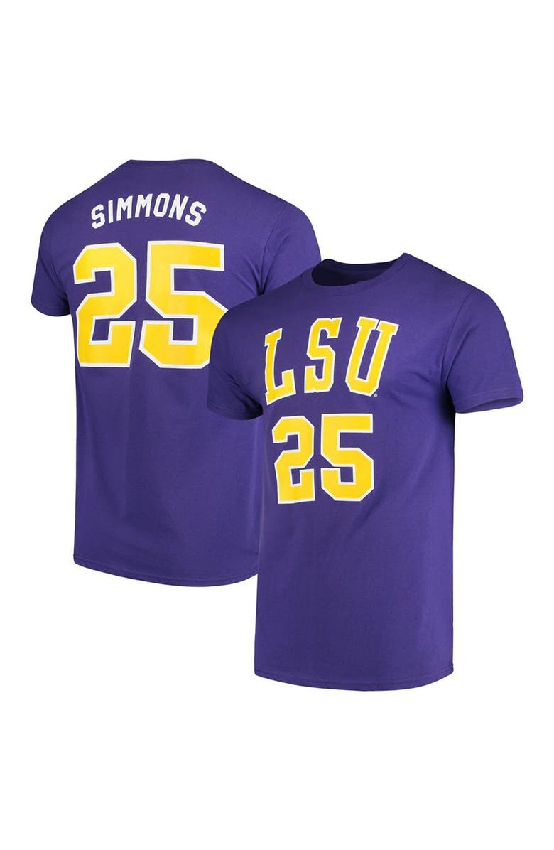 Retro Brand Men's Original Retro Brand Ben Simmons Purple LSU Tigers Alumni Basketball Jersey T-Shirt, Main, color,