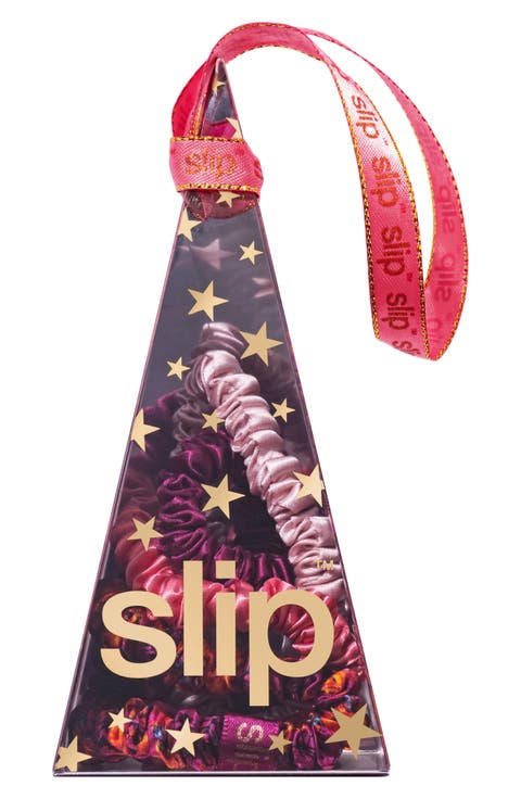 Moonflower Ornament Pure Silk Skinny Scrunchie Set (Limited Edition)