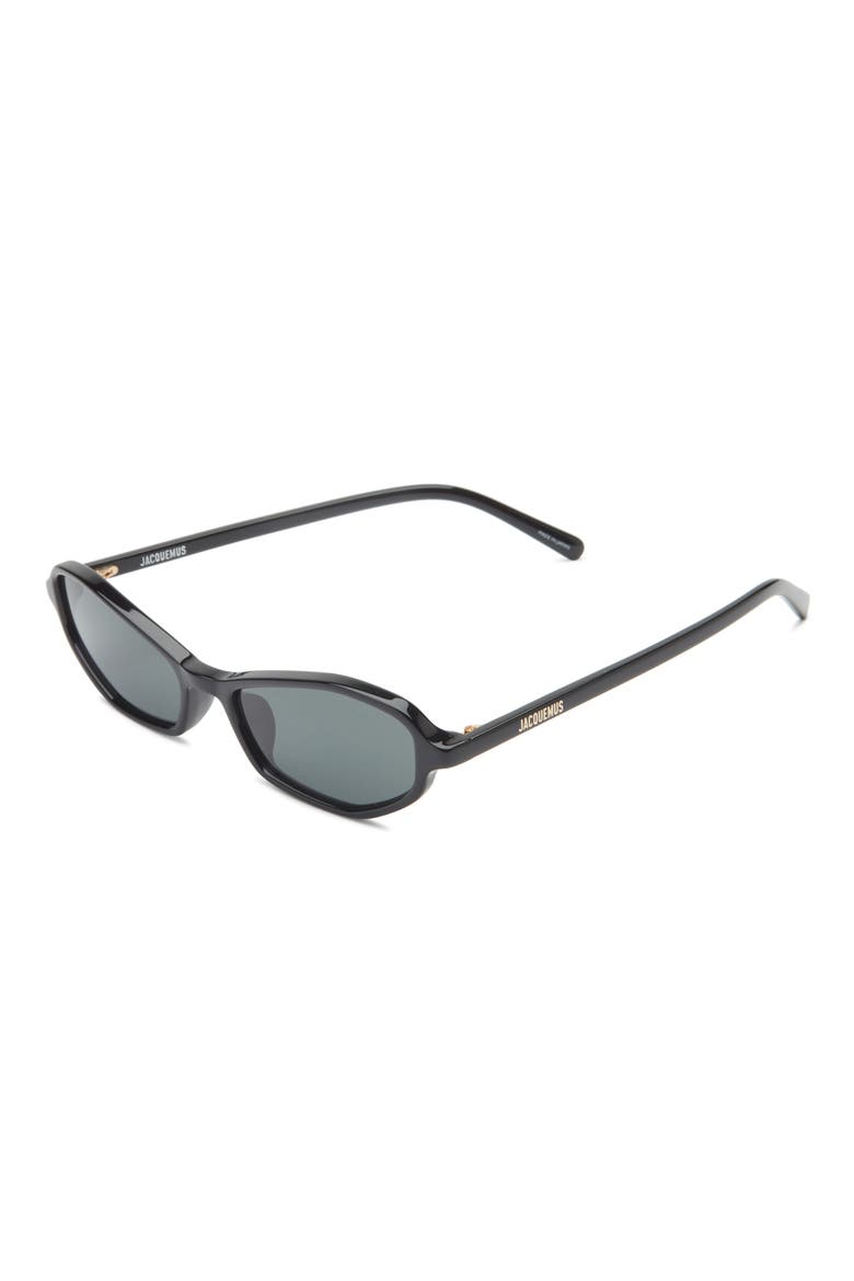 Les Lunettes Jac 54mm Polarized Irregular Sunglasses, Alternate, color, BLACK/LIGHT GOLD/GREY