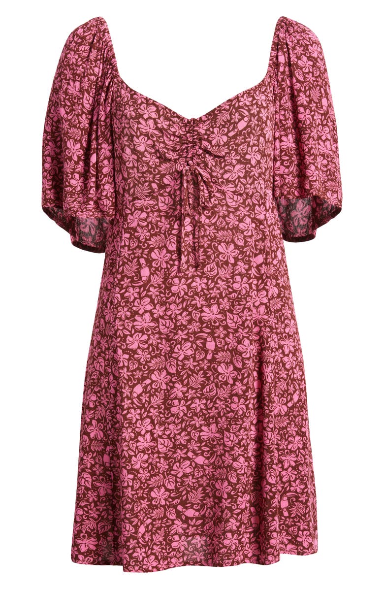 Rip Curl Beach Party Flutter Sleeve Minidress, Alternate, color, Hot Pink