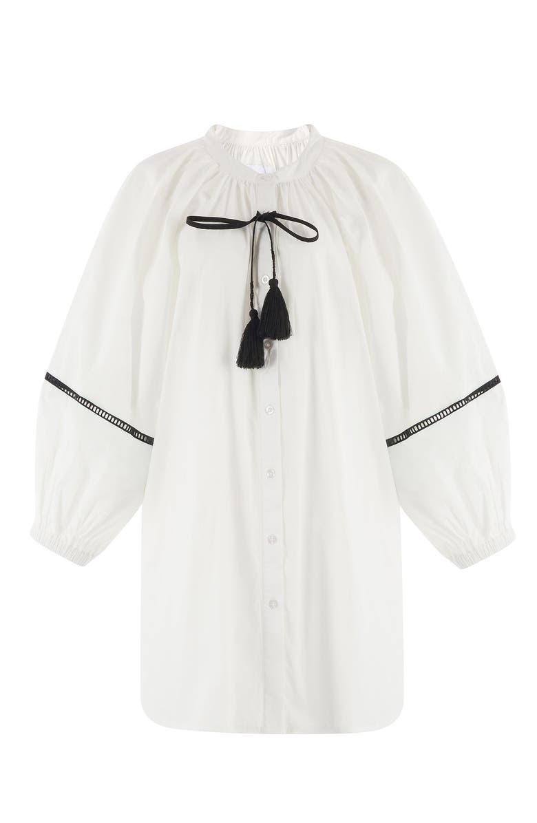 The Shirt by Rochelle Behrens The Minka Dress, Main, color, White/Black