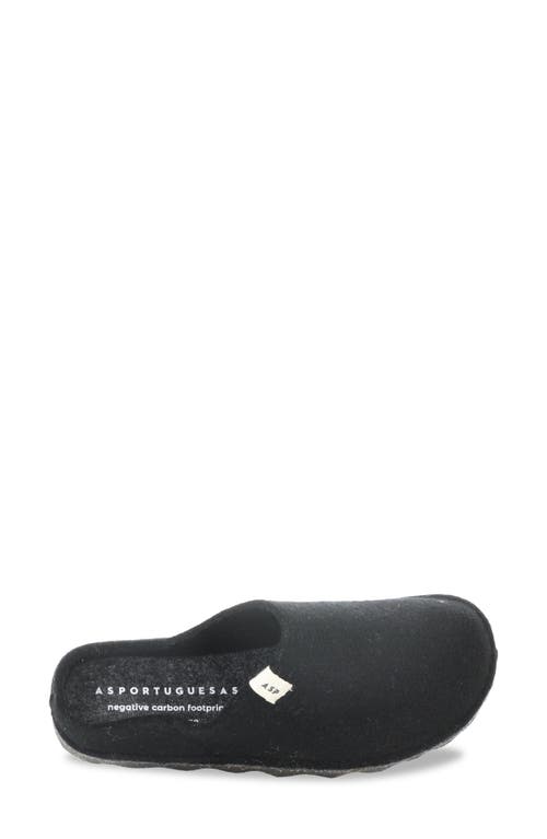 Fly London Natura Wool Felt Mule In Black