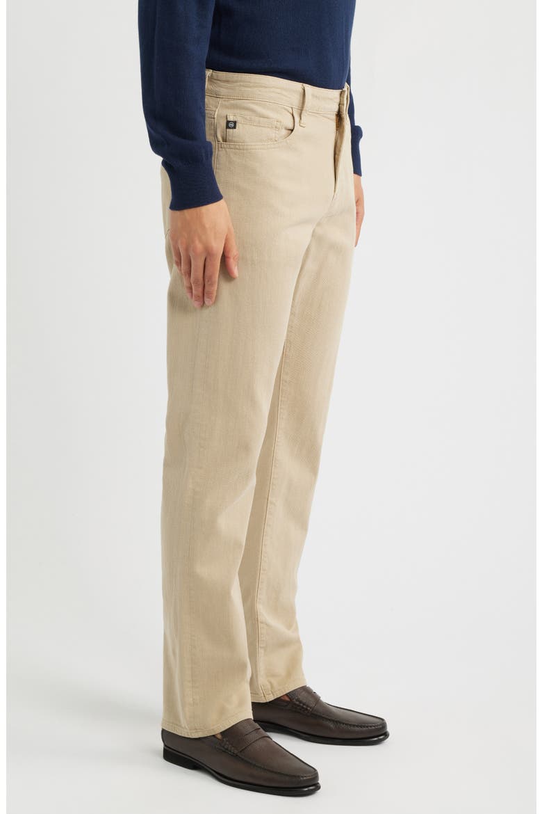 Protégé Classic Straight Leg Cotton & Linen Blend Pants, Alternate, color, DUNE KHAKI