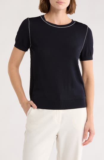 Industry Republic Clothing Short Sleeve Sweater In Multi