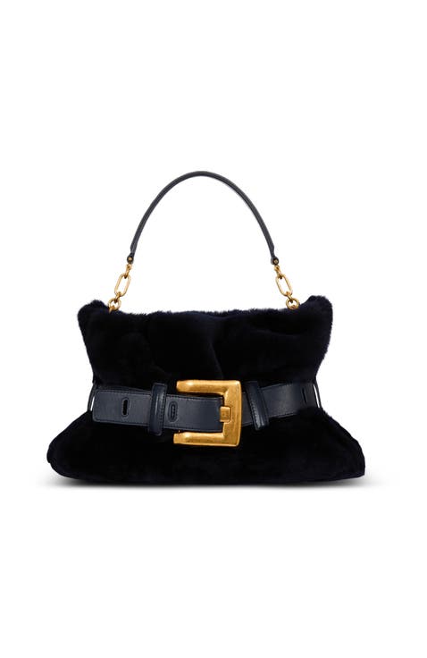 Medium Anthem Bag In Shearling