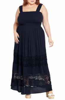By the Beach Lace Inset Maxi Sundress