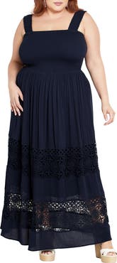 City Chic By the Beach Lace Inset Maxi Sundress