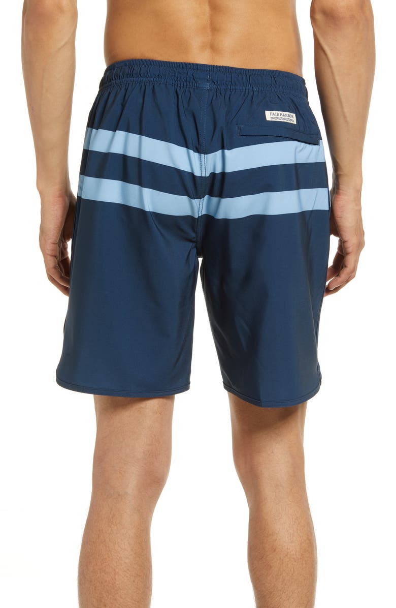 Fair Harbor The Anchor Swim Trunks, Alternate, color, Light Blue Stripe