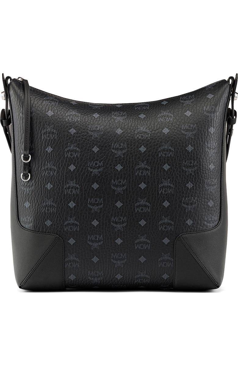 MCM Large Klara Visetos Coated Canvas Hobo Bag, Main, color,