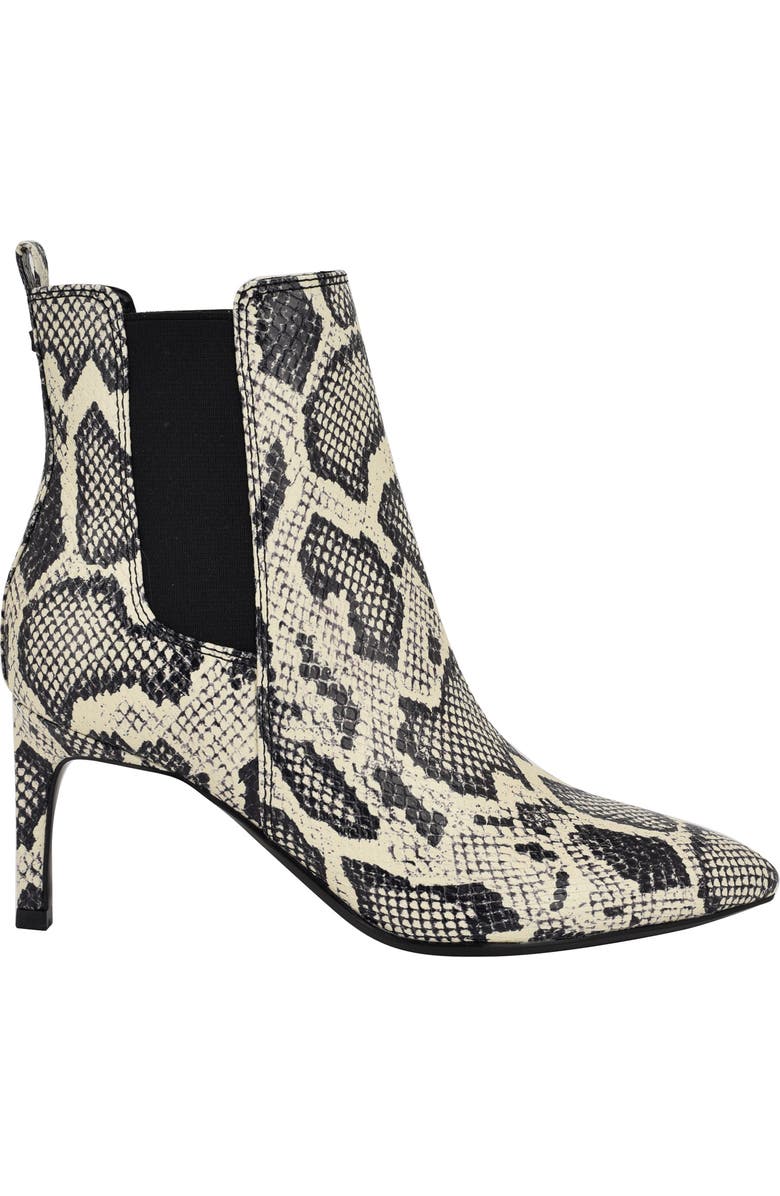 Calvin Klein Samara Bootie, Alternate, color, Black/ White Snake Emobssed
