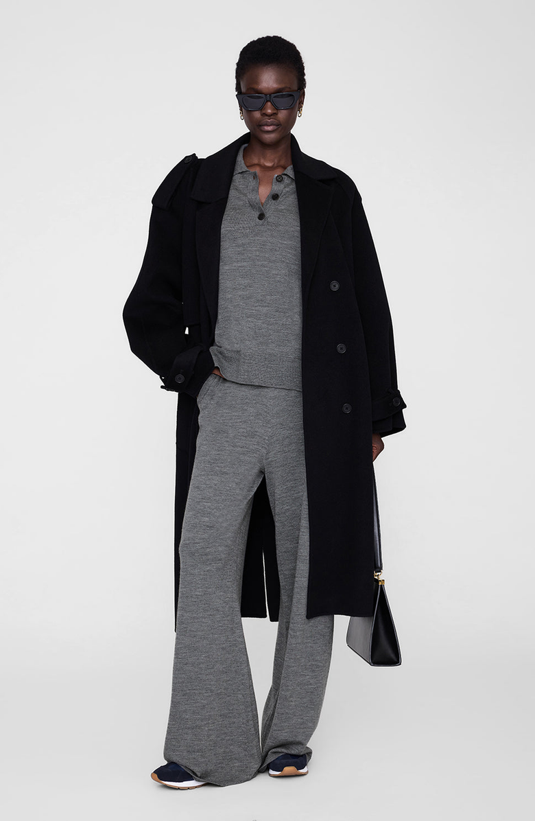 ANINE BING Adley Pant, Alternate, color, Medium Heather Grey