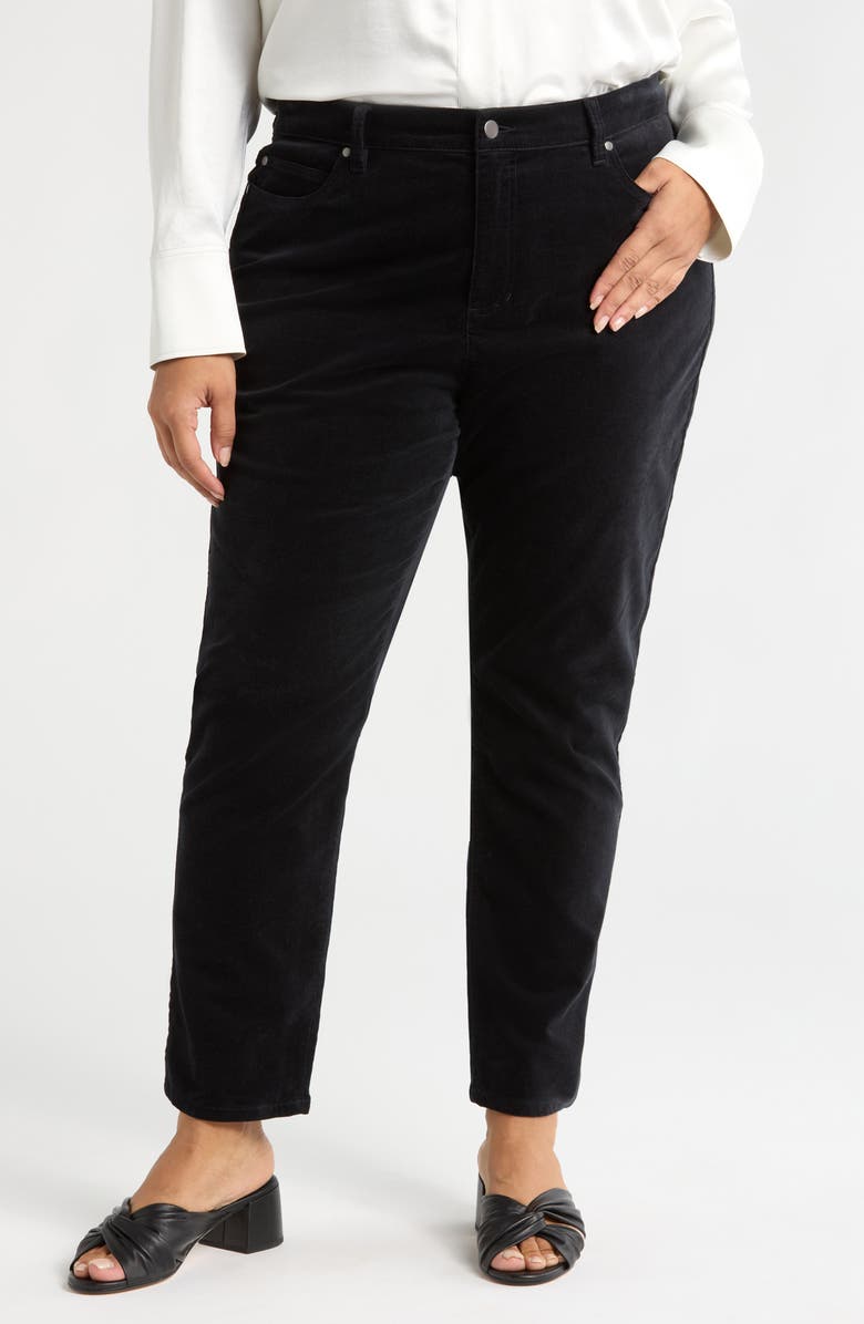 Eileen Fisher High Waist Slim Ankle Jeans, Main, color,
