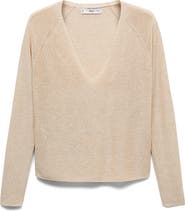 MANGO Metallic Sweater