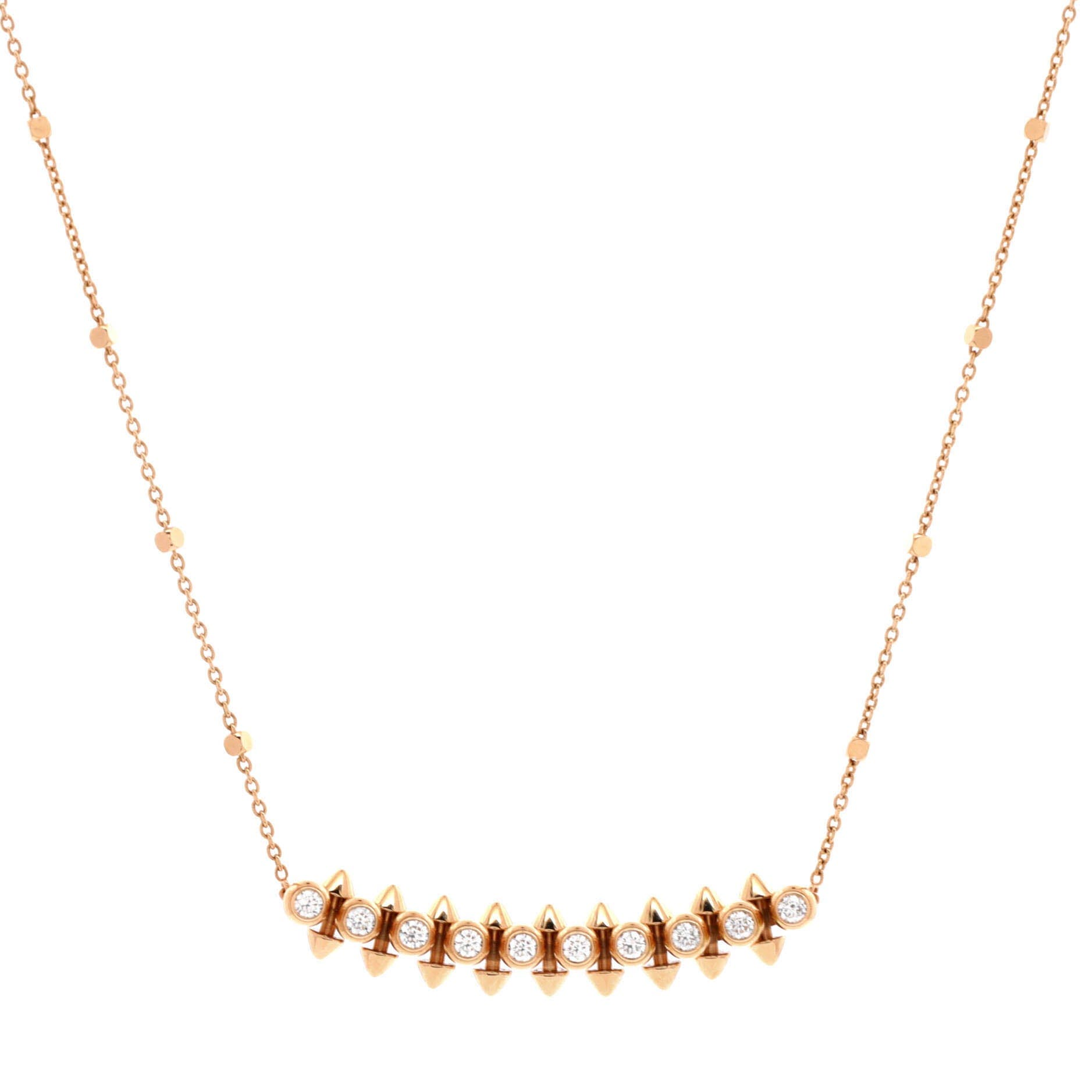 Clash de Cartier Pendant Necklace 18K Rose Gold with Diamonds, Main, color, Metallic Gold