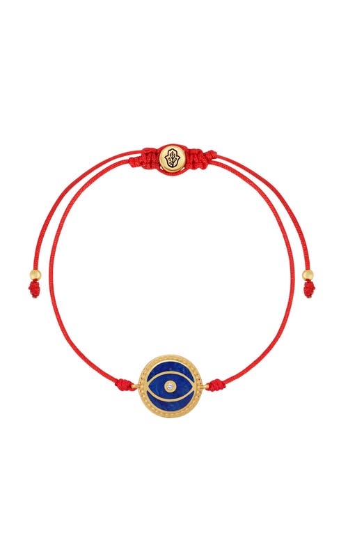 Karma And Luck Intuitive Guardian Lapis Lazuli Evil Eye Red String Bracelet In Multi