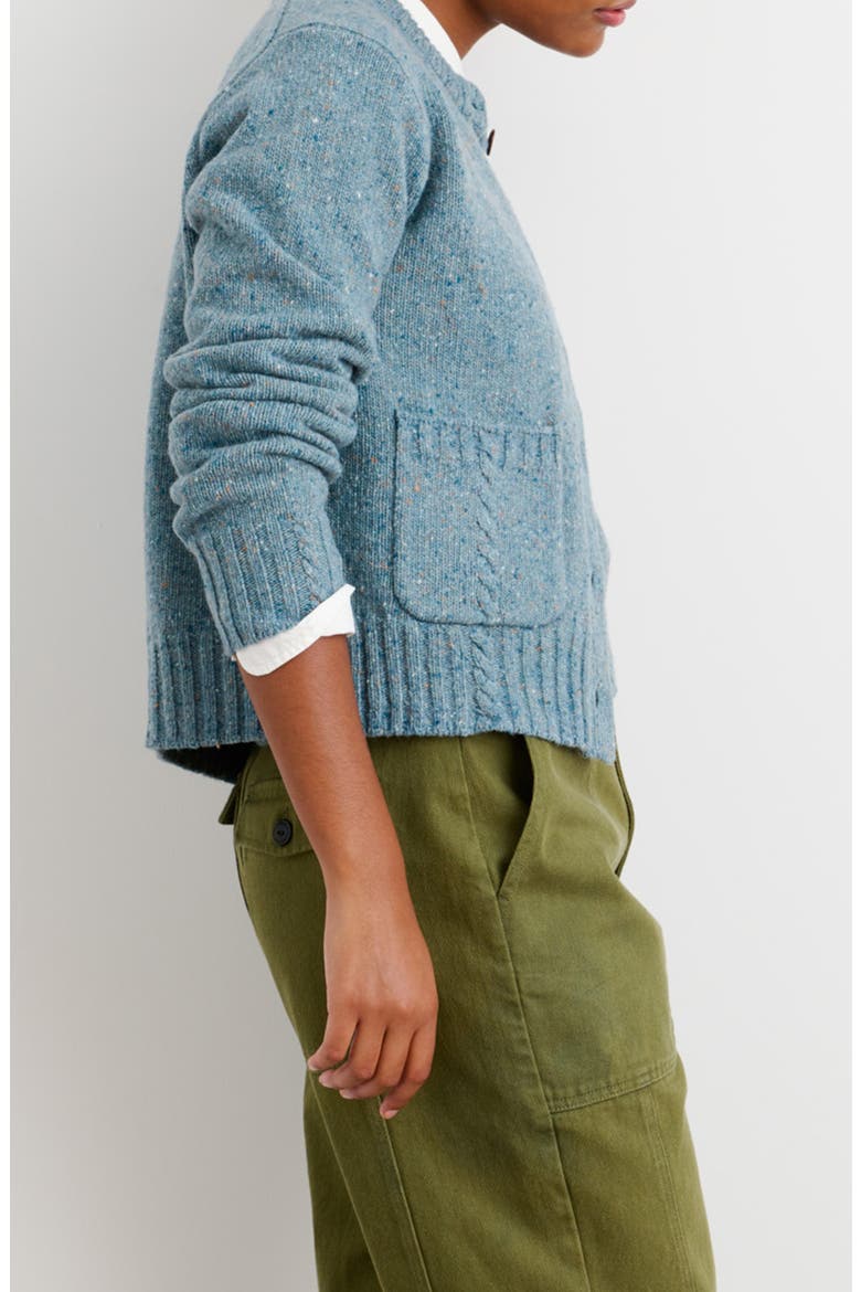 Francis Donegal Merino Wool Blend Cardigan, Alternate, color, SEA BLUE