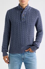 Schott NYC Cable Knit Fisherman's Sweater