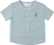 Charlotte & George Striped Short Sleeve Button Up Shirt