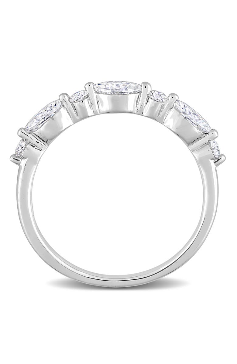 Julianna B. Moissanite Marquise Semi-Eternity Ring, Alternate, color, Sterling Silver