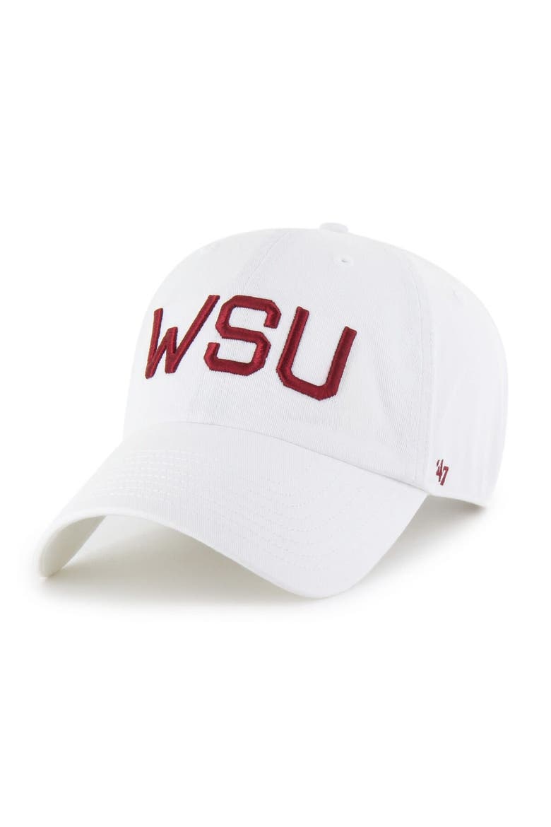 Men's '47 White Washington State Cougars Vault Clean Up Adjustable Hat, Main, color, White
