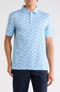 Bugatchi OoohCotton® Leaf Print Polo