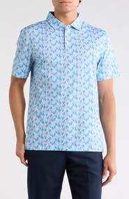 Bugatchi OoohCotton® Leaf Print Polo