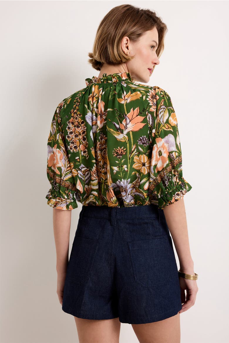 Billie Blouse, Alternate, color, Greenhouse