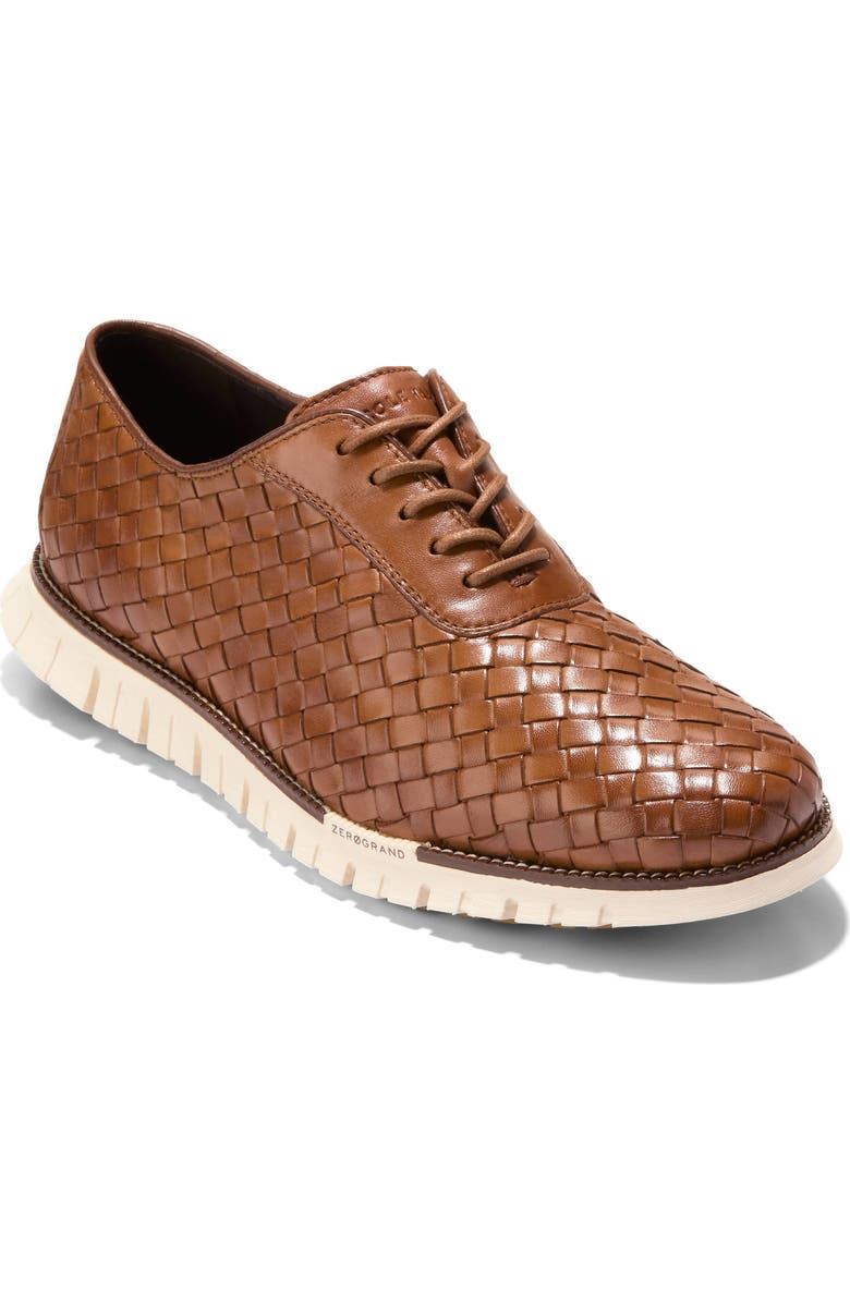 Cole Haan ZERØGRAND Remastered Woven Oxford, Main, color, British Tan / Dark Natural