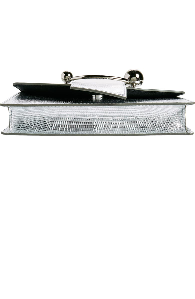 Strathberry Crescent on a Chain Lizard Embossed Leather Shoulder Bag, Alternate, color,