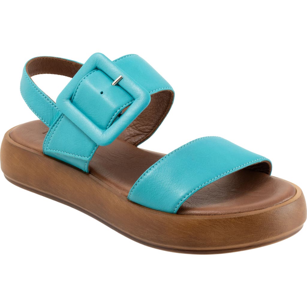 Bueno Julian Two-strap Sandal In Turquoise