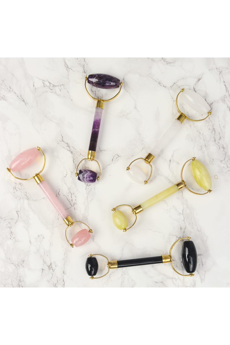 Premium Amethyst Facial Roller, Alternate, color, Purple