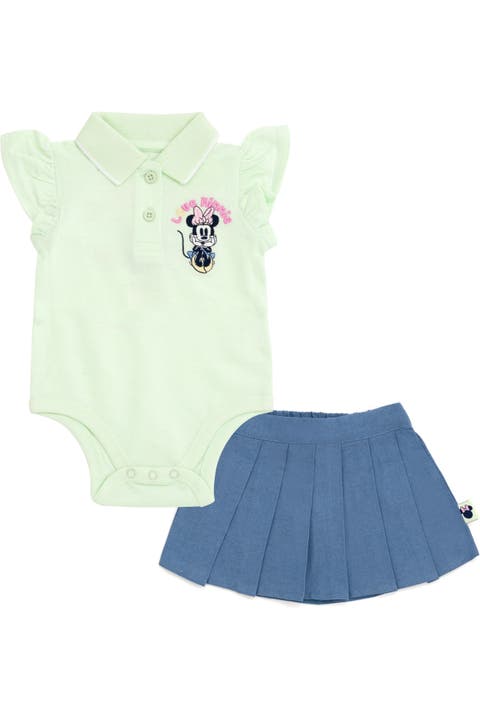 Minnie Mouse Pleated 2-Piece Bodysuit and Skirt Set