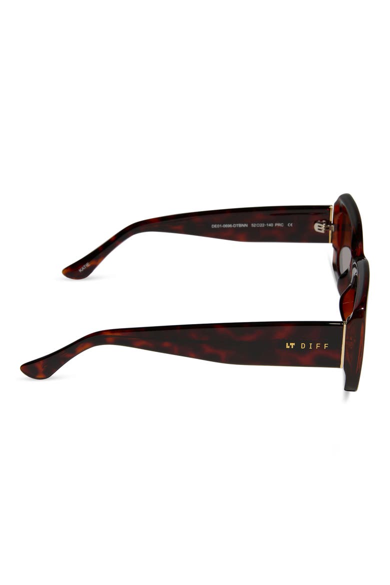 53mm Rectangle Sunglasses, Alternate, color, DARK TORTOISE
